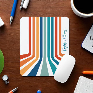 Retro Coola Bent Rand Mönster med Namn Musmatta