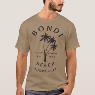 Retro Coola Bondi Beach Australia Vintage Handflat T Shirt