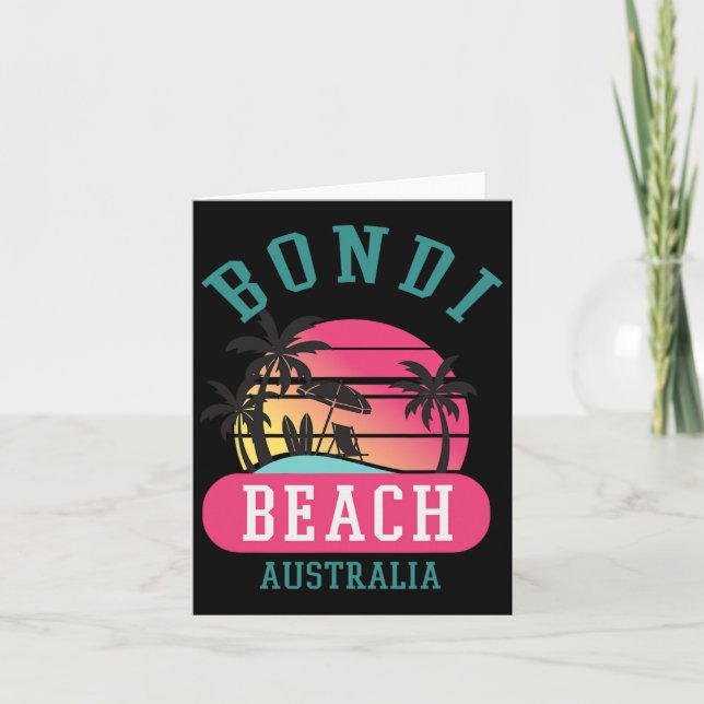 Retro Coola Bondi Beach Original Australia Beacher Kort (Framsida)