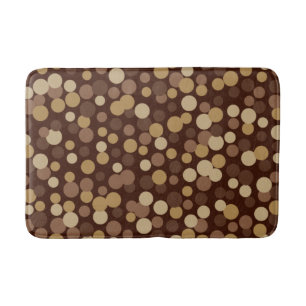 Retro Coola Brown Dots Bathroom Matta Bath Mat
