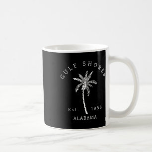 Retro Coola Bukt Shores Al Beach Handflatan Träd G Kaffemugg