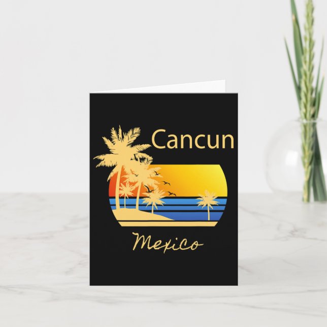Retro Coola Cancun Original Mexico Beacher Novelty Kort (Framsida)