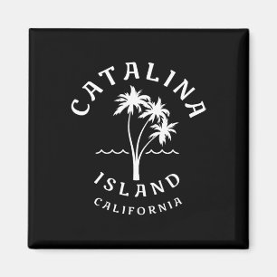 Retro Coola Catalina Island Handflatan Träd Manar Magnet