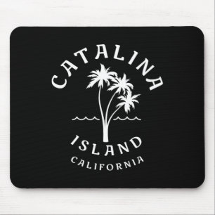Retro Coola Catalina Island Handflatan Träd Manar Musmatta