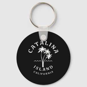 Retro Coola Catalina Island Handflatan Träd Manar  Nyckelring