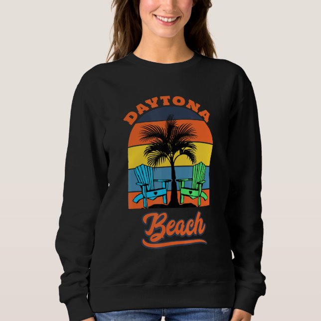 Retro Coola Daytona Beach Vacation Design Florida  T Shirt (Framsida)