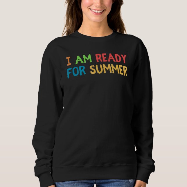 Retro Coola jag är Redo för sommargrafik T Shirt (Framsida)