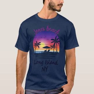 Retro Coola Jones Beach Long Island New York Sunse T Shirt