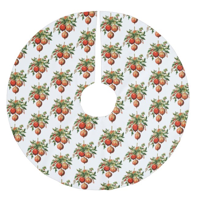 Retro Coola Julgran Dekoration Mönster Julgransmatta Borstad Polyester (Framsidan)