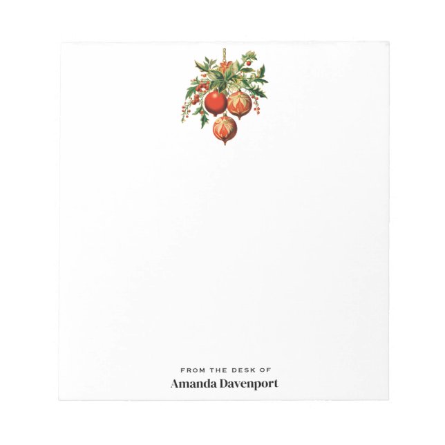 Retro Coola Julgran Dekorationer Anteckningsblock (Framsida)