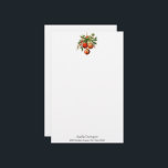 Retro Coola Julgran Dekorationer Brevpapper<br><div class="desc">Papper med illustrationen vintage stil. Tre röda jultomter omgivna av grönt och bär. Snyggtens återutformning.</div>