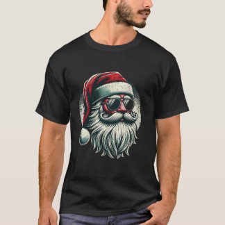Retro Coola Jultomten med solglasögon jul T Shirt