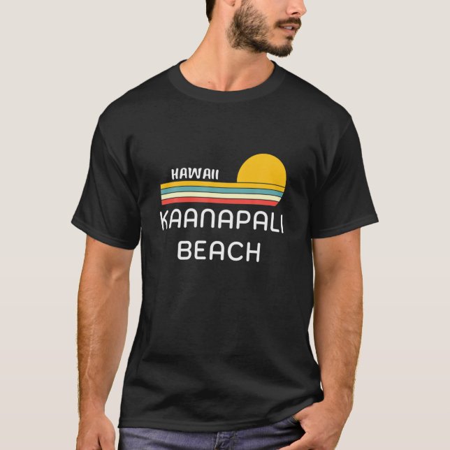 Retro Coola Kaanapali Beach Hawaii Retro 70'S Suns T Shirt (Framsida)