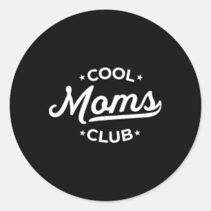 Retro Coola Mammor Klubb Family Funny Mamma Pocket Runt Klistermärke