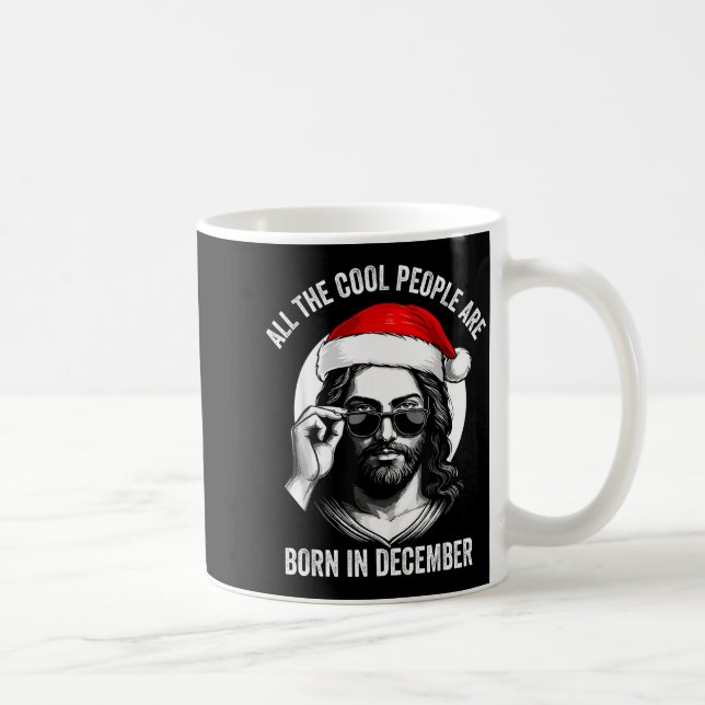 Retro Coola Människor Föds I December Kristna C Kaffemugg (Höger)