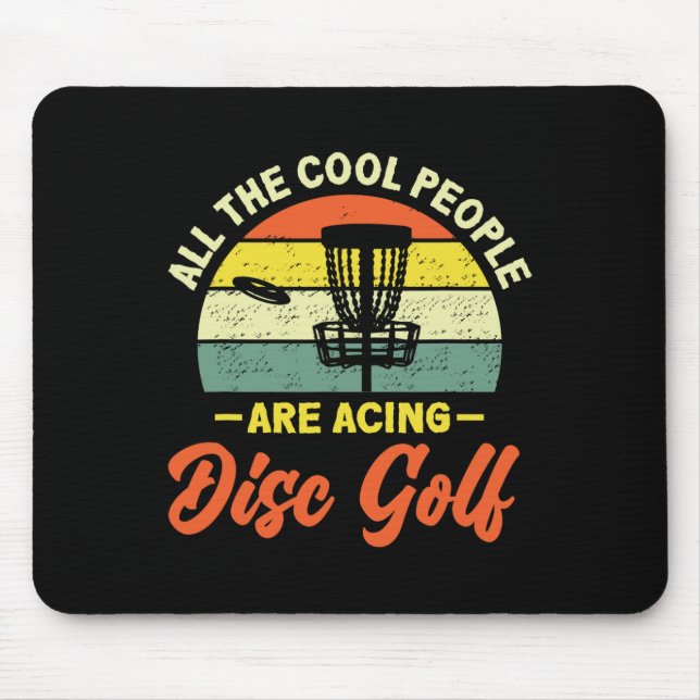 Retro Coola Människor som Ace Disc Golf  Musmatta (Framsidan)