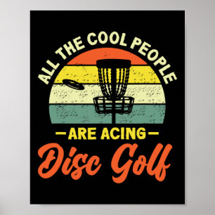 Retro Coola Människor som Ace Disc Golf Poster