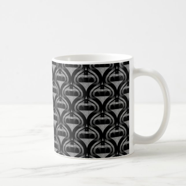 Retro Coola Mugg, Black och Grått Kaffemugg (Höger)