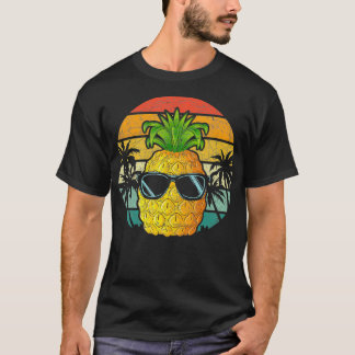 Retro Coola Pineapple Sunglasses Funny Tropical Fr T Shirt