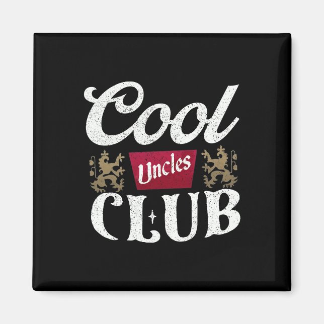 Retro Coola Uncles Klubb Best farbror All Funny Fa Magnet (Framsidan)