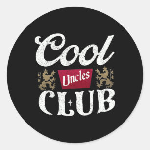 Retro Coola Uncles Klubb Best farbror All Funny Fa Runt Klistermärke