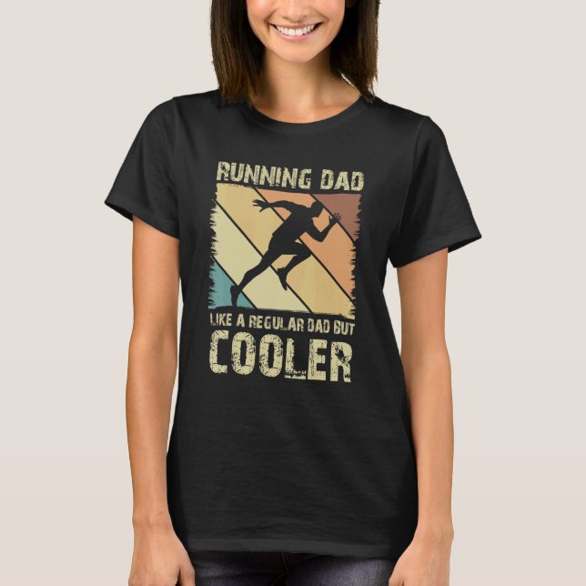 Retro Cooler Far Marathoner Marathon Springer Spri T Shirt (Framsida)