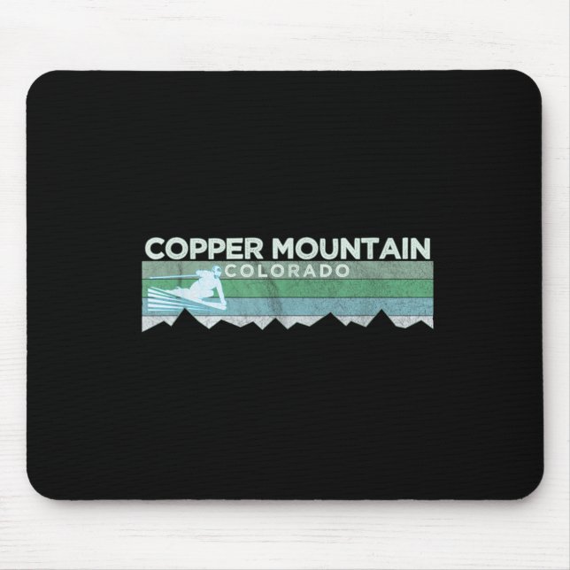 Retro Copper Mountain, Colorado Distress Skiing Musmatta (Framsidan)