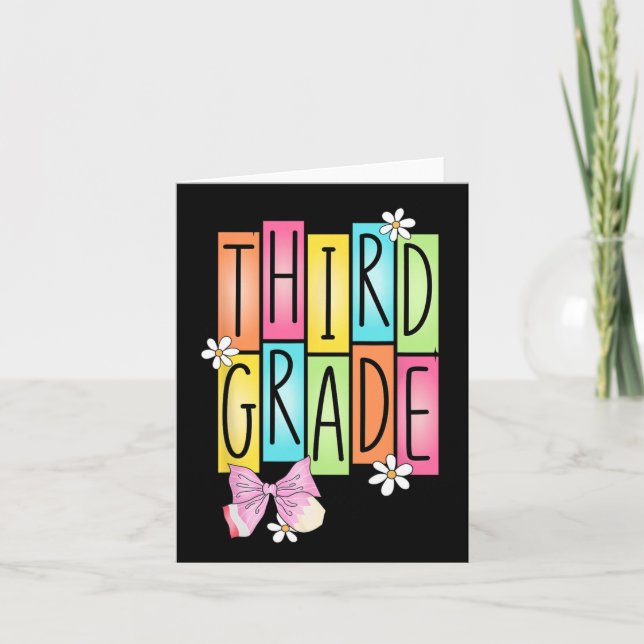 Retro Coquette Back to school Gir för det tredje K Kort (Framsida)