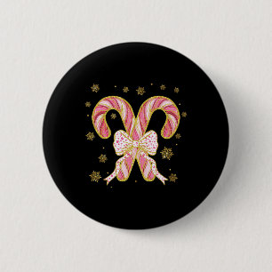 Retro Coquette Bow Candy cane, julsäsong Wom Knapp