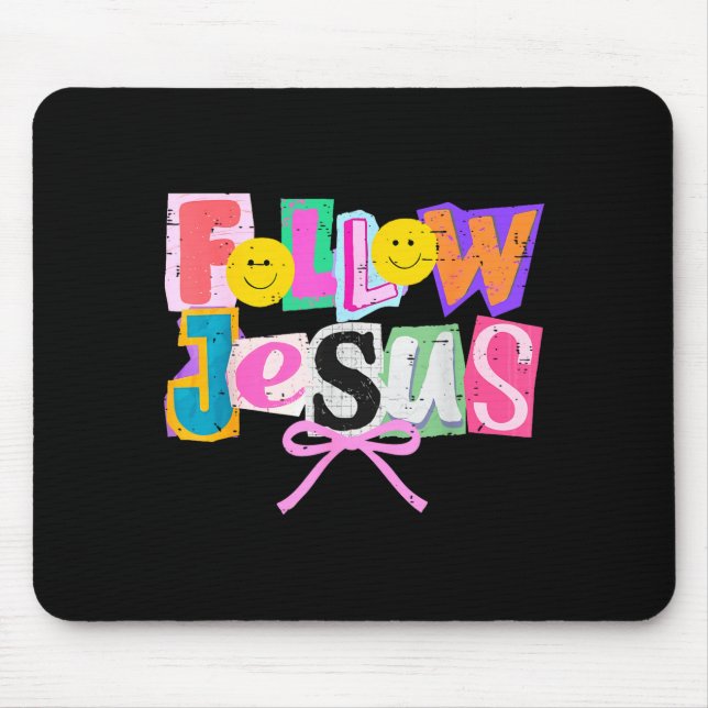 Retro Coquette Cute Follow Jesus Bible Verse Faith Musmatta (Framsidan)