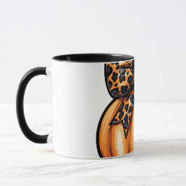 Retro Coquette Happy halloween Leopart Pumpkin Mugg