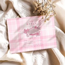 Retro Coquette Rosa Bow Studenten OSA Kort