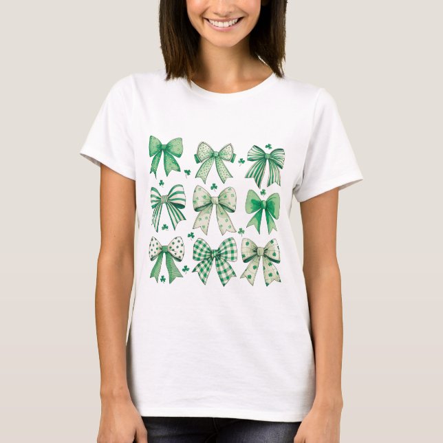 Retro Coquette St patrick's day - C004 T-Shirt (Framsida)