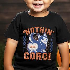 Retro Corgi ingenting annat än Corgi Butt-Orange o T Shirt