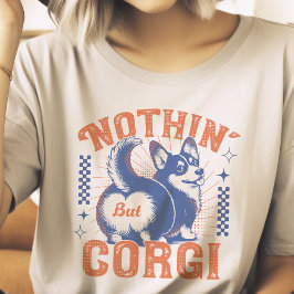 Retro Corgi Ingenting utom Corgi Butt Vintage Stil T Shirt