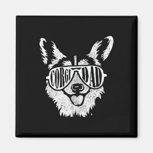 Retro Corgi Pappa Gift Hundägare Pet Welsh Corgi T Magnet