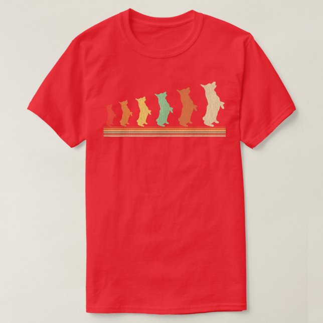 Retro Corgi T Shirt (Design framsida)