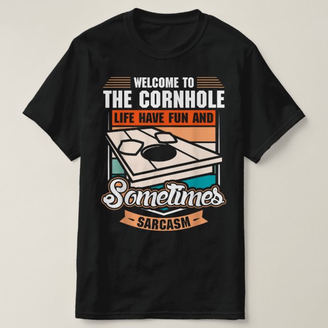 Retro Cornhole T Shirt (Design framsida)