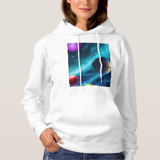 Retro Cosmic Multiverse Galactic Grafik-Hoodie T Shirt