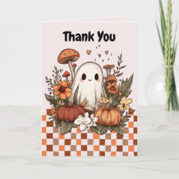 Retro Cottagecore Halloween Baby Shower Tack Kort