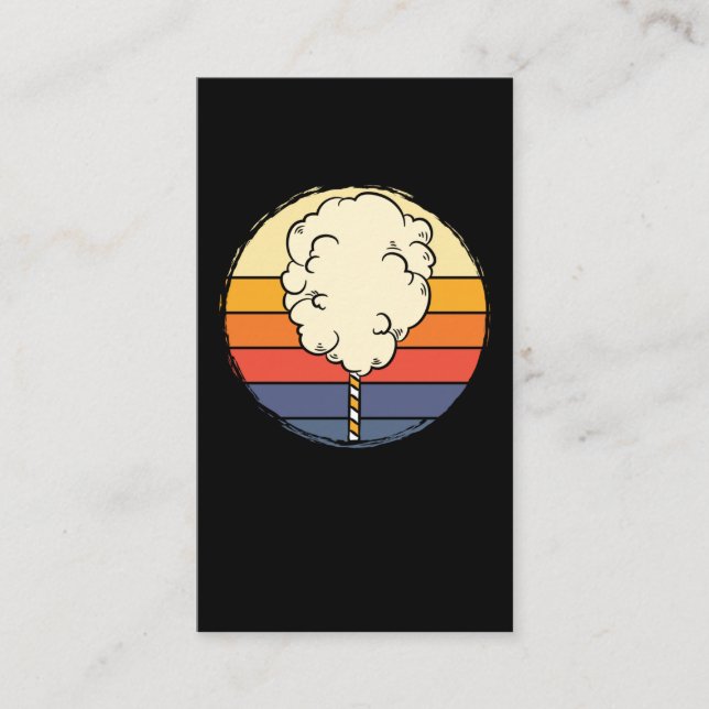 Retro Cotton Candy Carnival Boys Girls Visitkort (Framsida)