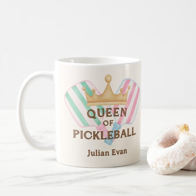 Retro County Klubb Queen of Pickleball Kaffemugg (Med munk)