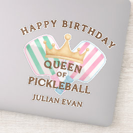 Retro County Klubb Queen of Pickleball Klistermärken