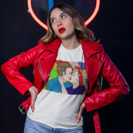 Retro Couple Kissing, 1950's Pop Art T Shirt