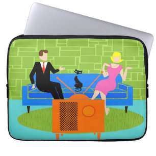 Retro Couple med Cat Laptop sleeve