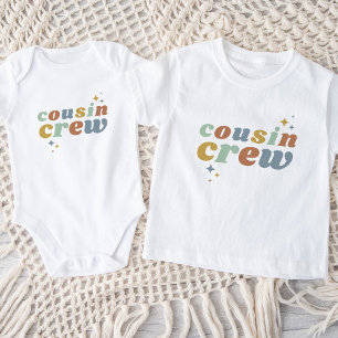 Retro Cousin Crew Matchande barn T Shirt