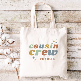 Retro Cousin Crew Monogram | 2 sidutskrift Tygkasse