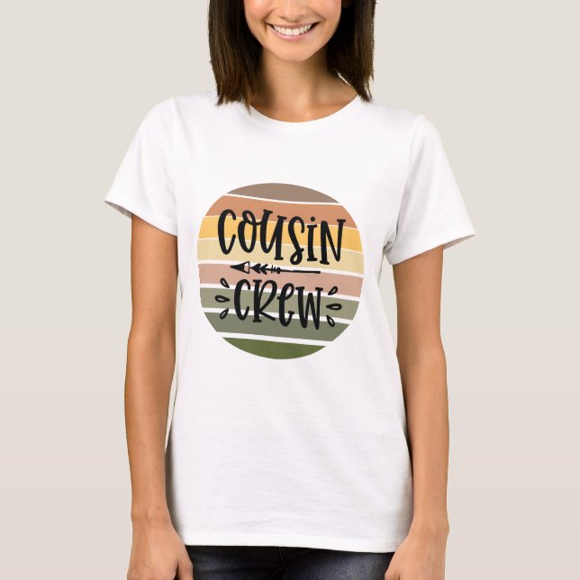 Retro Cousin Crew T Shirt (Framsida)