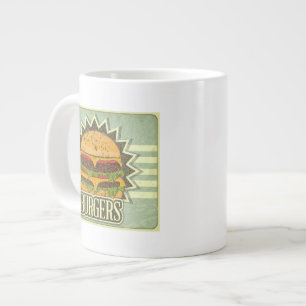 Retro Cover för snabbmeny för mat Jumbo Mugg