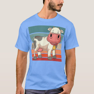 Retro Cow Älskare Farmer Farm Animal Cute Cute Cow T Shirt